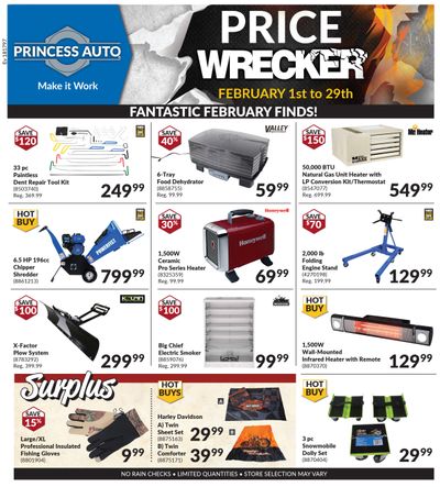 Princess Auto Price Wrecker Flyer February 1 to 29