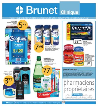 Brunet Clinique Flyer February 18 to March 3