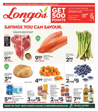 Longo's Flyer February 18 to March 3