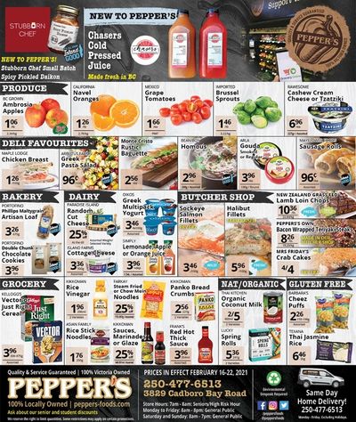 Pepper's Foods Flyer February 16 to 22