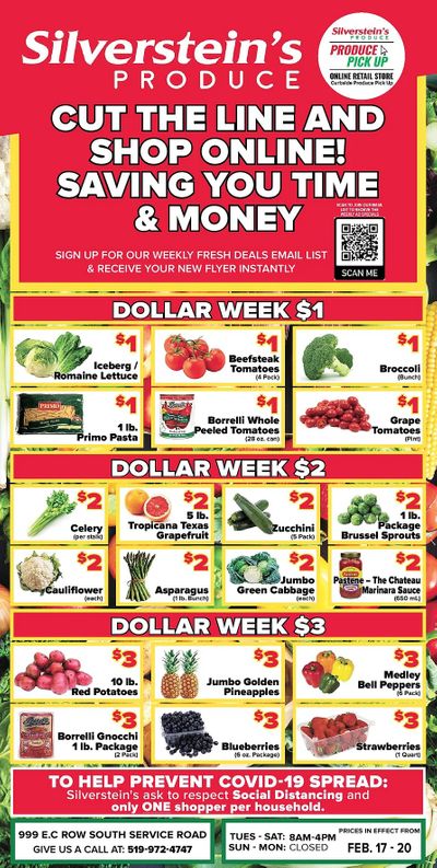 Silverstein's Produce Flyer February 17 to 20