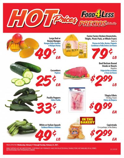 Food 4 Less (CA) Weekly Ad Flyer February 17 to February 23