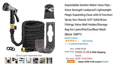 Amazon Canada Deals: Save 49% on Garden Water Hose Pipe + 23% on Air Fryer Oven + 24% on Outdoor Wireless Security Camera + More Offers