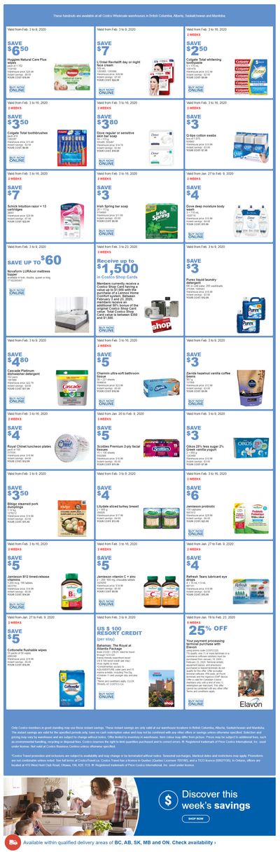 Costco (BC, AB, SK & MB) Weekly Savings February 3 to 9