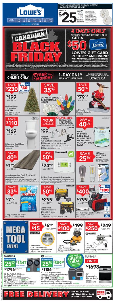Lowe's Flyer October 10 to 16