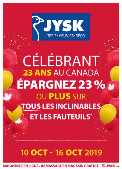 JYSK (QC) Flyer October 10 to 16