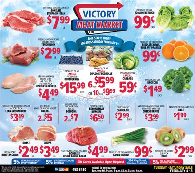 Victory Meat Market Flyer February 4 to 8