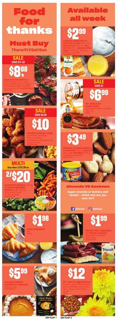 Zehrs Flyer October 10 to 16