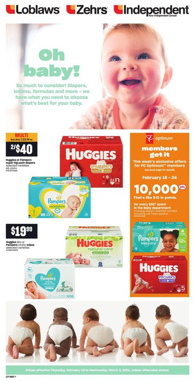 Loblaws (ON) Baby Flyer February 18 to March 3