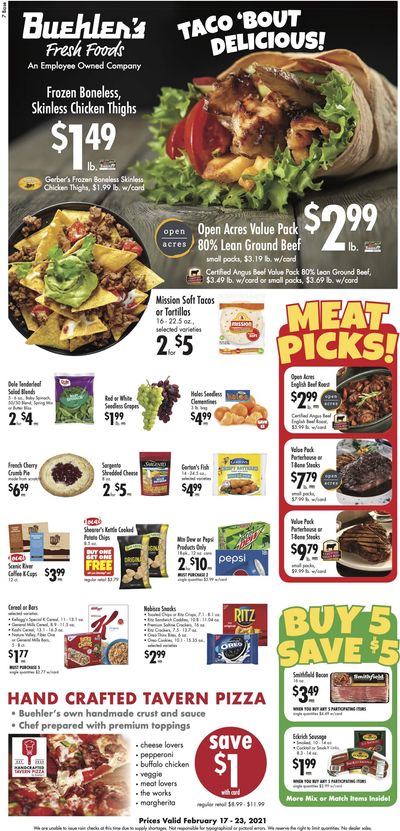 Buehler's Fresh Foods Weekly Ad Flyer February 17 to February 23, 2021