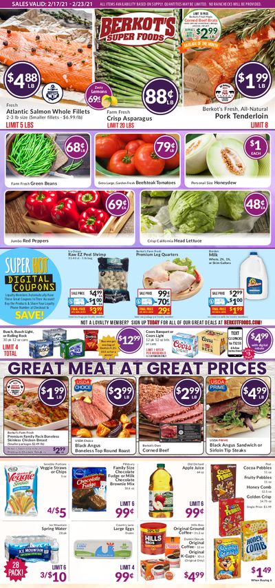 Berkot's Super Foods Weekly Ad Flyer February 17 to February 23, 2021