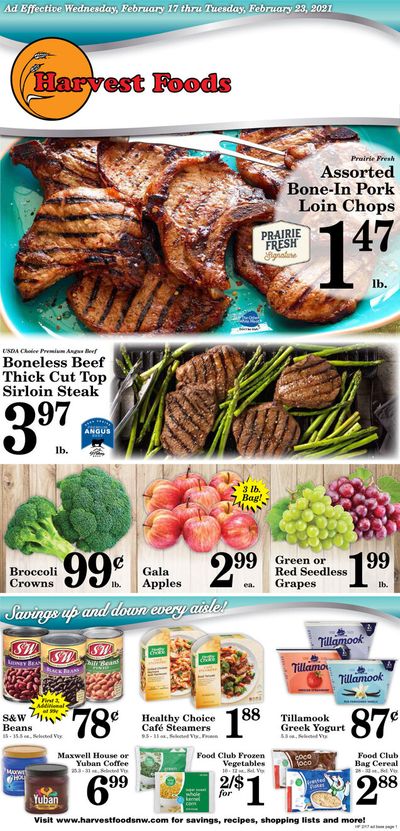 Harvest Foods Weekly Ad Flyer February 17 to February 23, 2021