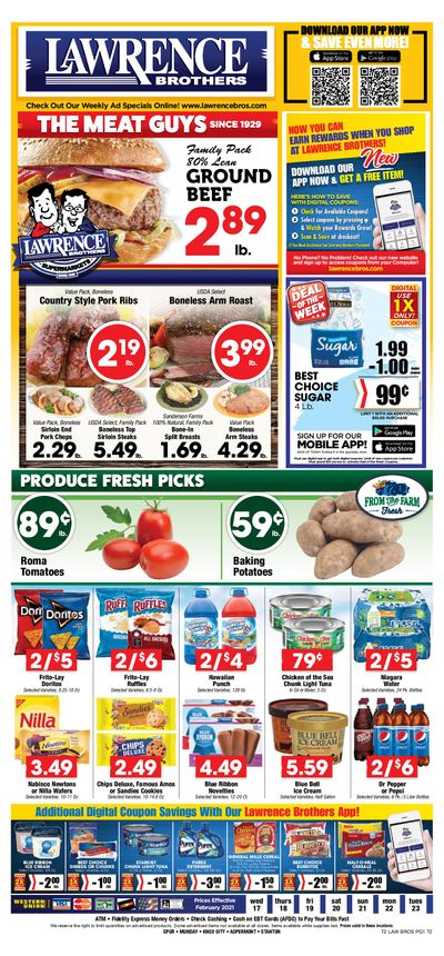 Lawrence Bros Weekly Ad Flyer February 17 to February 23, 2021