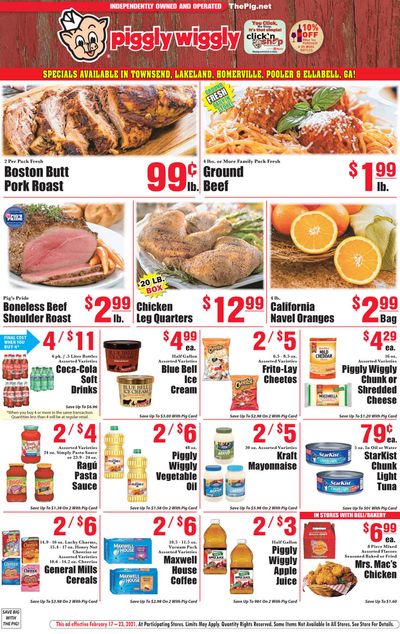 Piggly Wiggly (GA) Weekly Ad Flyer February 17 to February 23, 2021