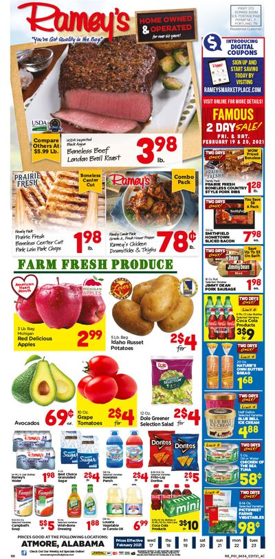Ramey's Weekly Ad Flyer February 17 to February 23, 2021