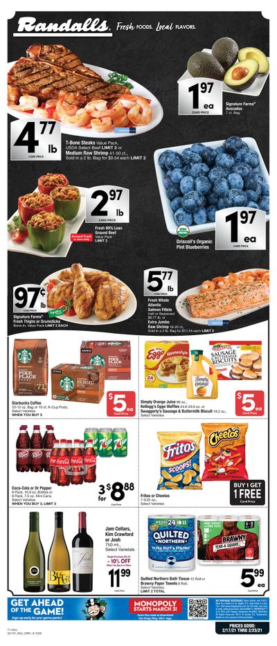 Randalls Weekly Ad Flyer February 17 to February 23, 2021