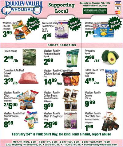 Bulkley Valley Wholesale Flyer February 18 to 24