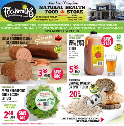 Foodsmiths Flyer February 18 to 25