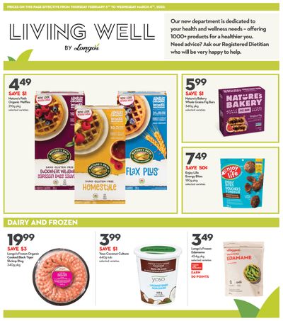 Longo's Living Well Flyer February 6 to March 4