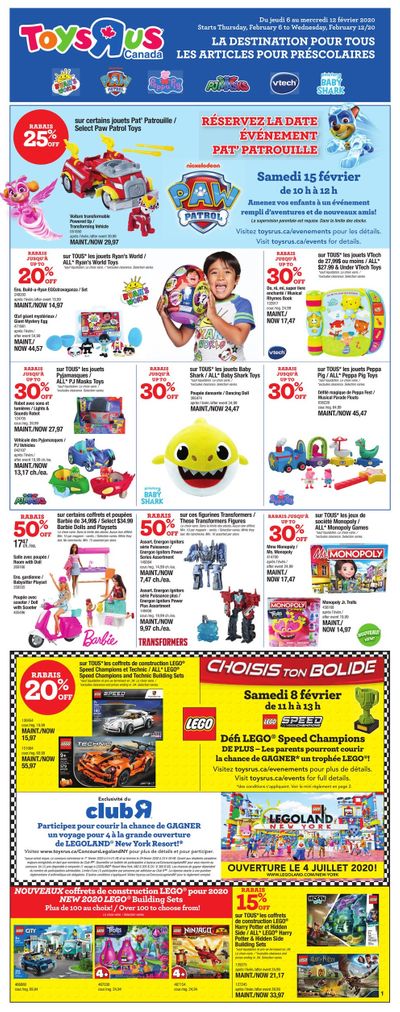 Toys R Us (QC) Flyer February 6 to 12