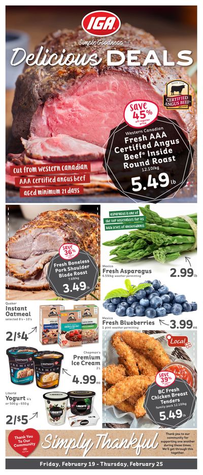 IGA Stores of BC Flyer February 19 to 25