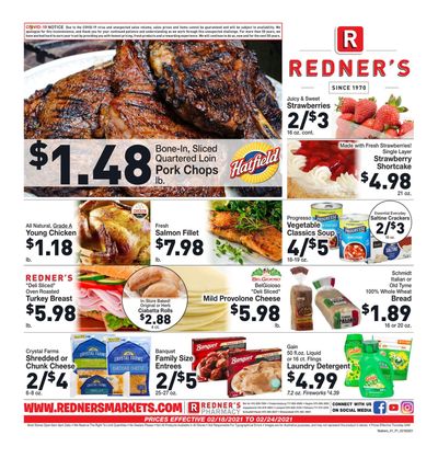 Redner's Weekly Ad Flyer February 18 to February 24, 2021