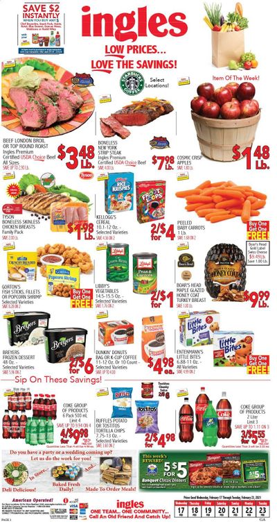 Ingles (AL, GA, NC, SC, TN, VA) Weekly Ad Flyer February 17 to February 23 Ingles (AL, GA, NC, SC, TN, VA) Weekly Ad Flyer February 17 to February 23
