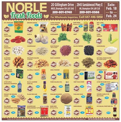 Noble Fresh Foods Flyer February 18 to 24