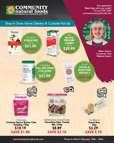 Community Natural Foods Flyer February 18 to 24