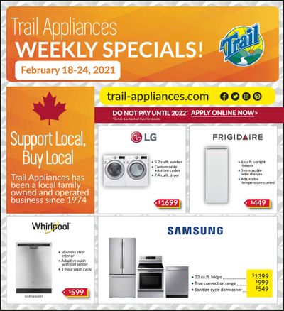 Trail Appliances (AB & SK) Flyer February 18 to 24