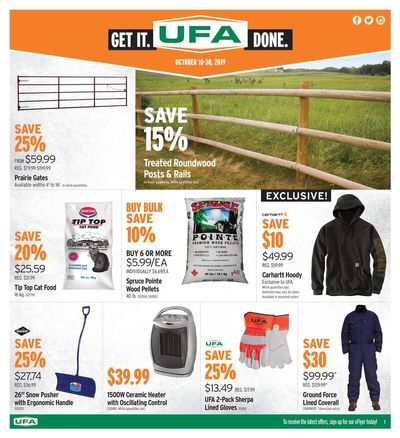 UFA United Farmers of Alberta Flyer October 10 to 30