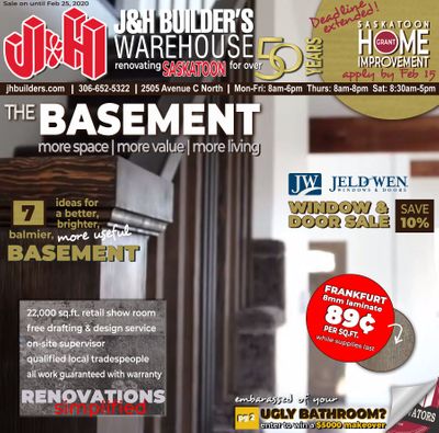 J&H Builder's Warehouse Flyer February 5 to 25