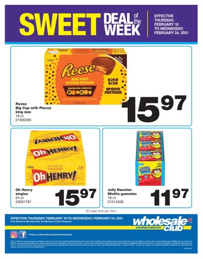 Wholesale Club Sweet Deal of the Week Flyer February 18 to 24