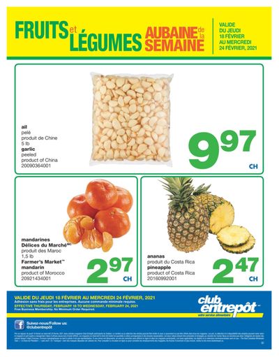 Wholesale Club (QC) Produce Deal of the Week Flyer February 18 to 24
