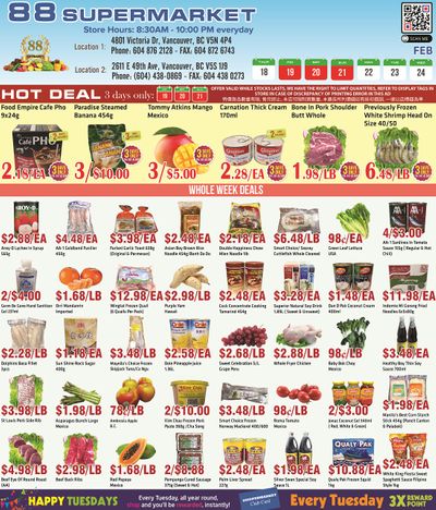 88 Supermarket Flyer February 18 to 24