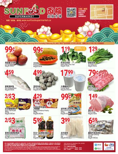 Sunfood Supermarket Flyer February 19 to 25