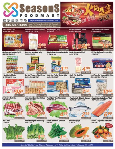 Seasons Food Mart (Thornhill) Flyer February 19 to 25