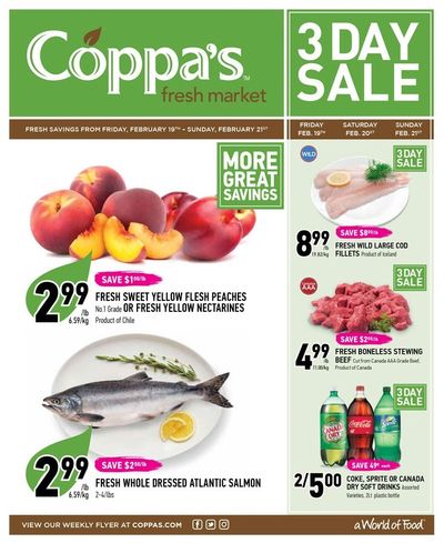 Coppa's Fresh Market 3-Day Sale Flyer February 19 to 21
