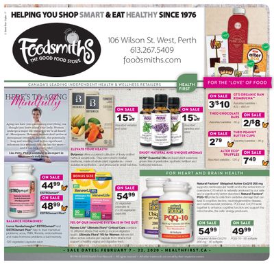 Foodsmiths Health First Flyer February 6 to 22