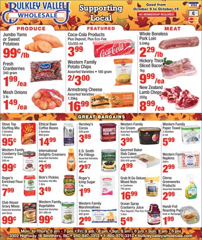 Bulkley Valley Wholesale Flyer October 9 to 15