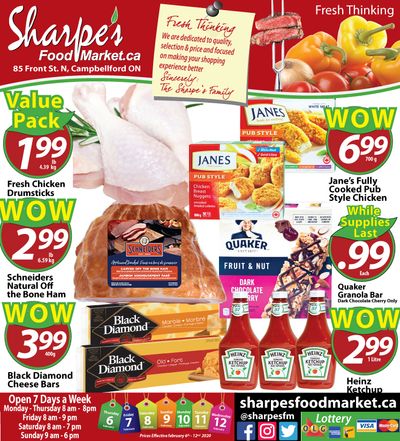 Sharpe's Food Market Flyer February 6 to 12