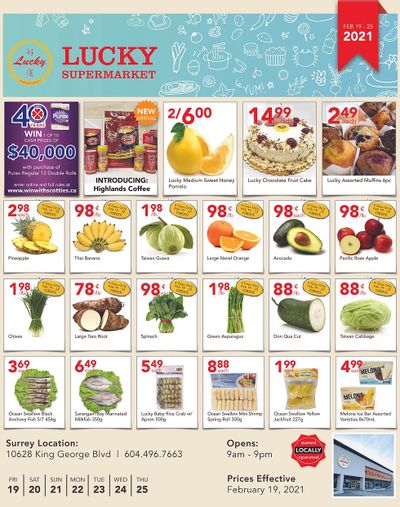 Lucky Supermarket (Surrey) Flyer February 19 to 25