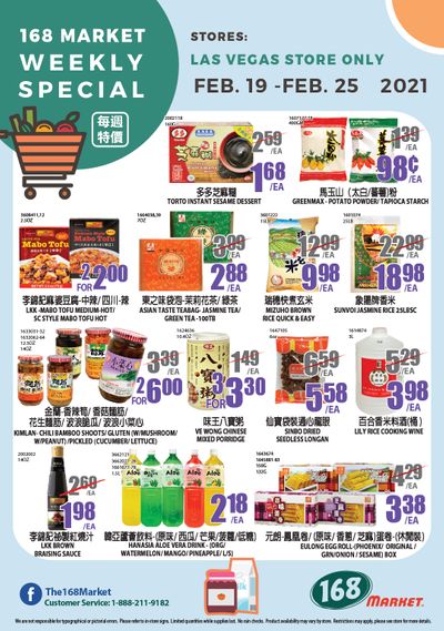 168 Market (NV) Weekly Ad Flyer February 19 to February 25, 2021