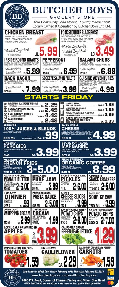Butcher Boys Grocery Store Flyer February 19 to 25