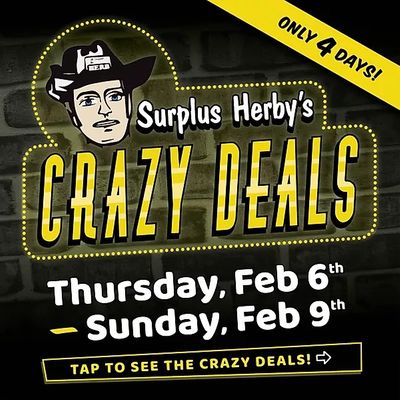 Surplus Herby's Flyer February 6 to 9