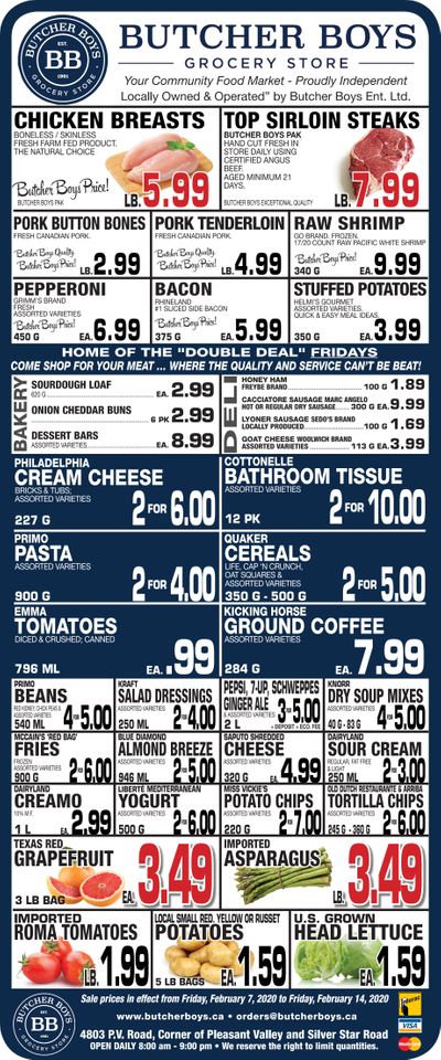 Butcher Boys Grocery Store Flyer February 7 to 14