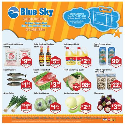 Blue Sky Supermarket (North York) Flyer February 7 to 13