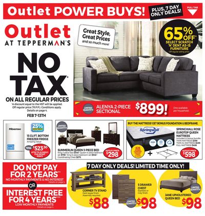 Outlet at Tepperman's Flyer February 7 to 13