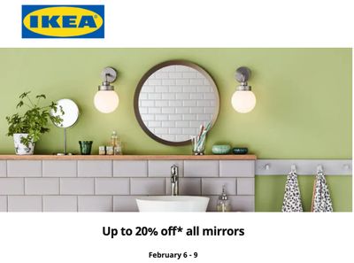 IKEA Canada Mirrors Events: Save up to 20% All Mirrors.