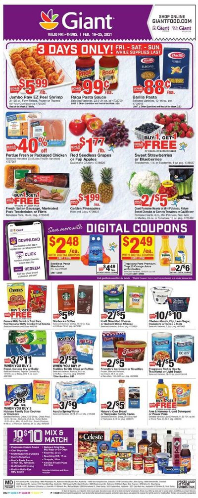 Giant Food Weekly Ad Flyer February 19 to February 25